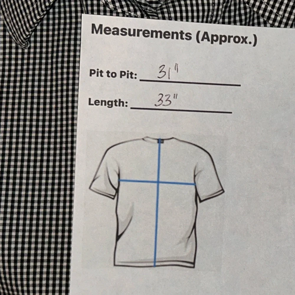 CM Gold Series Men's Black Checkered Casual Button Down Shirt - Picture 8 of 8